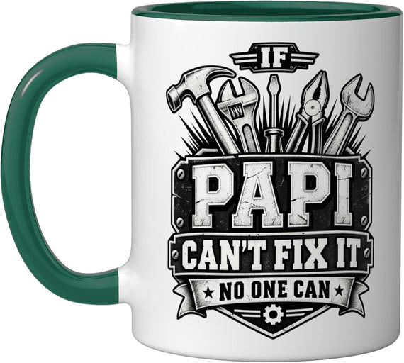 Papi World's Best Papi If Papi Can't Fix It Ceramic Mug