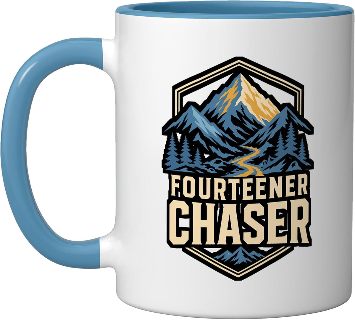 Fourteener Chaser Mountain Hiker Climber Ceramic Mug
