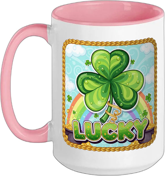 Lucky Irish Shamrock St Patty's Day Ceramic Mug