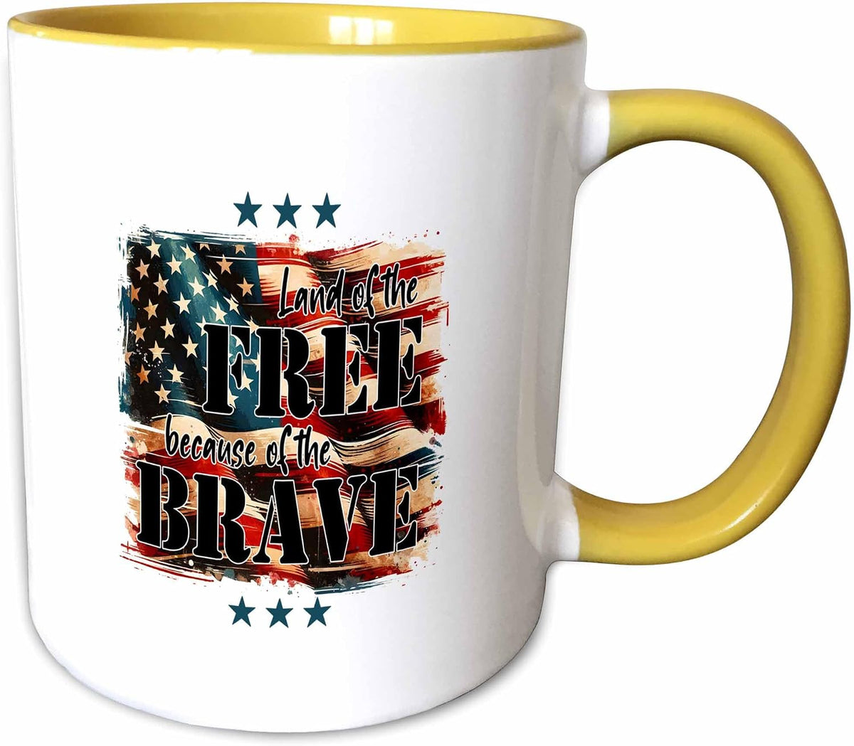 Land Of The Free Because Of The Brave Ceramic Mug