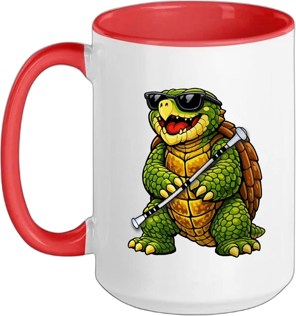 Funny Alligator Snapping Turtle Baton Twirling Halloween Ceramic Mug