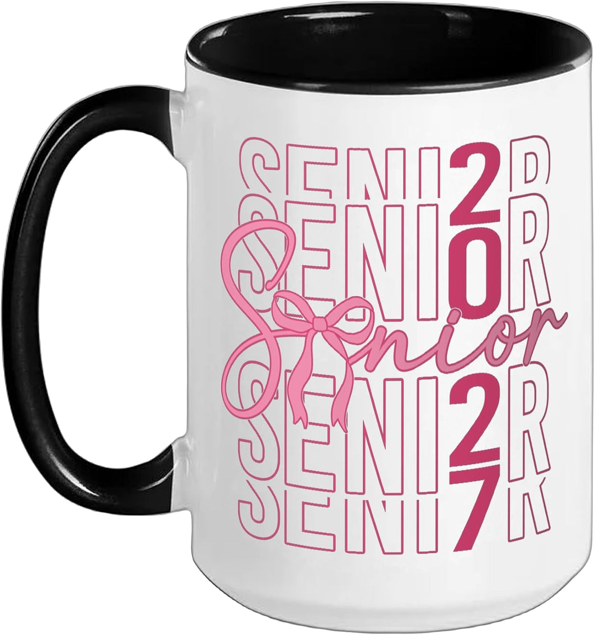 Coquette Aesthetic Bow Seniors 2027 Graduation Senior 2027 Ceramic Mug
