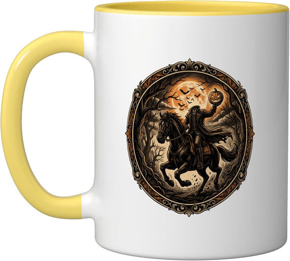 Headless Horseman Pumpkin Spooky Season Halloween Costume Ceramic Mug