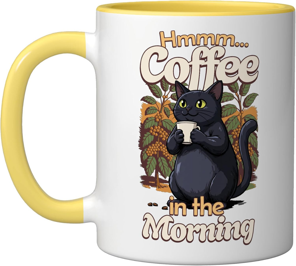 Cute Cat And Of Coffee In The Morning Ceramic Mug
