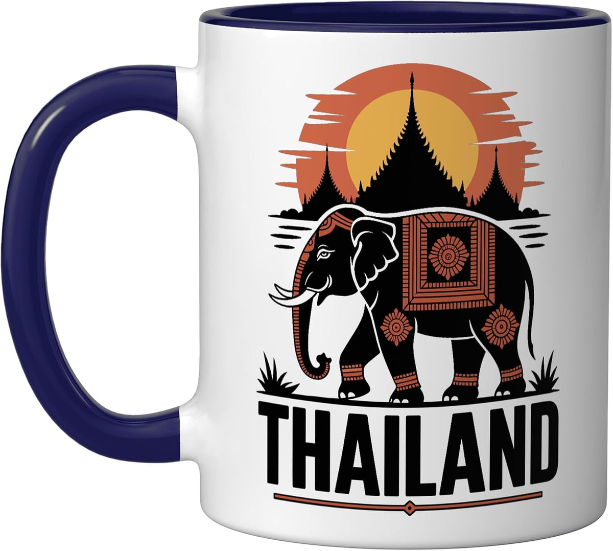 Thailand Elephant Asia Ceramic Mug