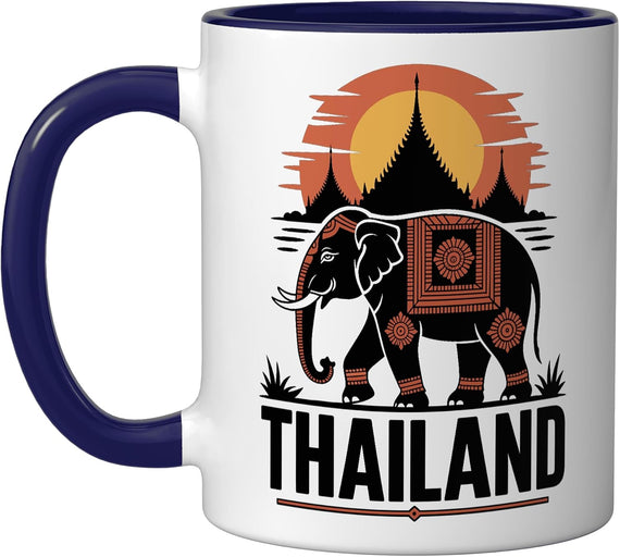 Thailand Elephant Asia Ceramic Mug