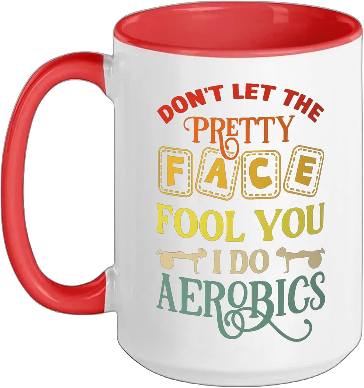 Aerobic Gymnastic Aerobics Fitness Women Ceramic Mug