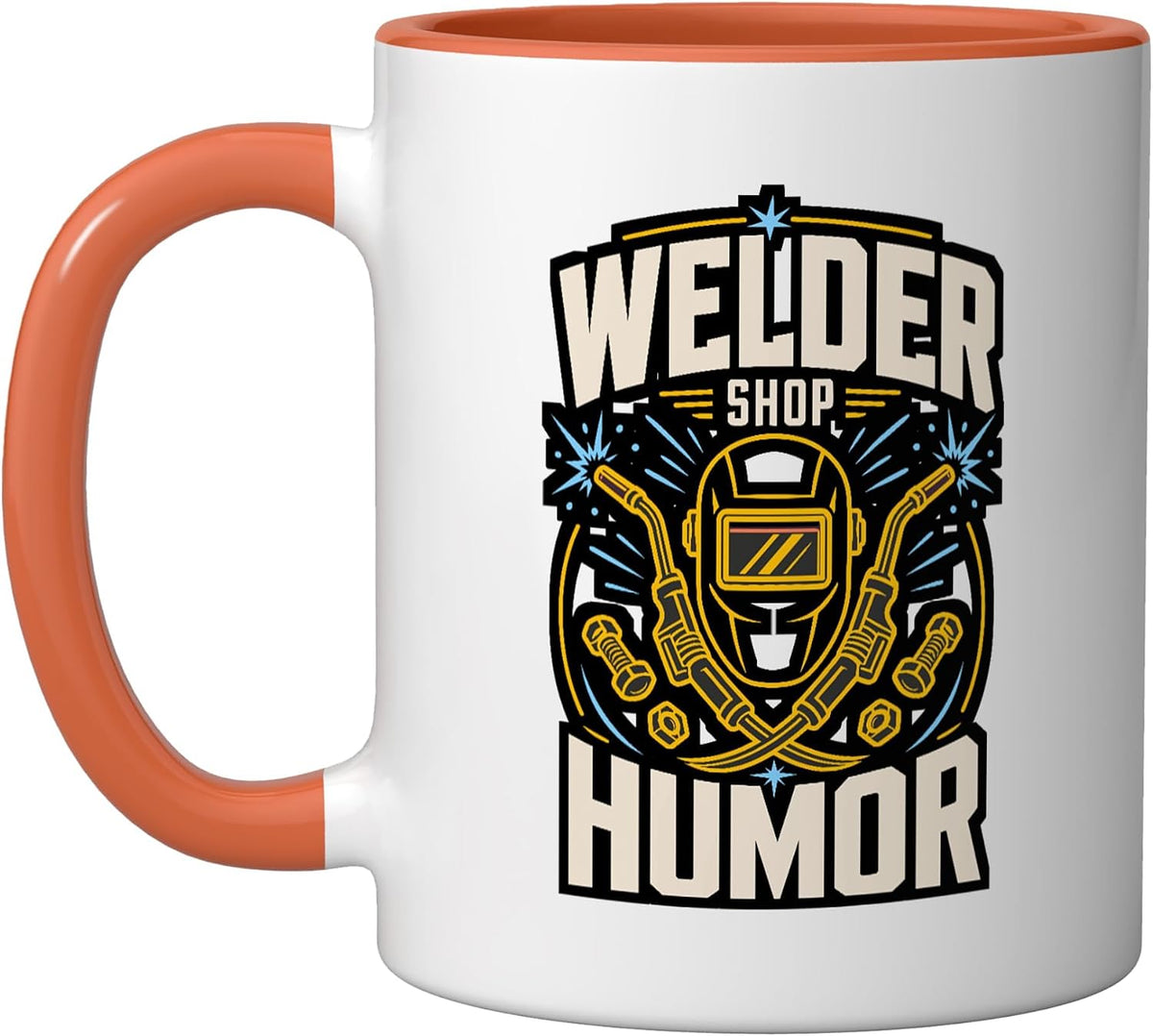 Welder Shop Humor Welding Helmet Torch Ceramic Mug