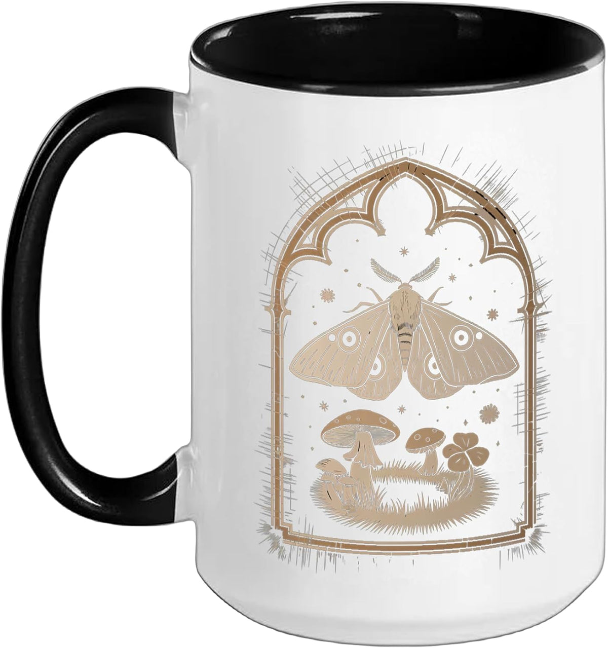 Fairycore Butterfly Grunge Therian Moth Floral Aesthetic Ceramic Mug