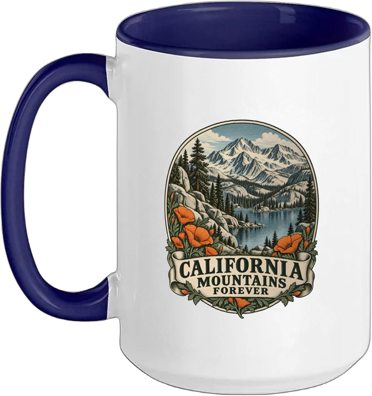 California Mountains Forever Golden State Pride Ceramic Mug