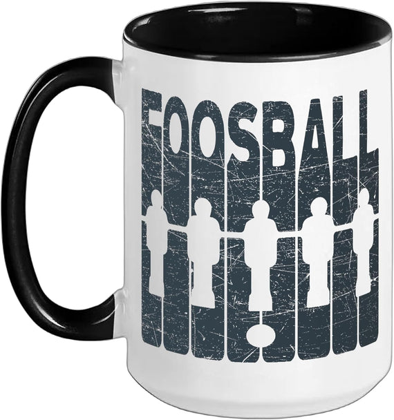 Foosball Vintage Table Soccer Retro Foosball Player Ceramic Mug