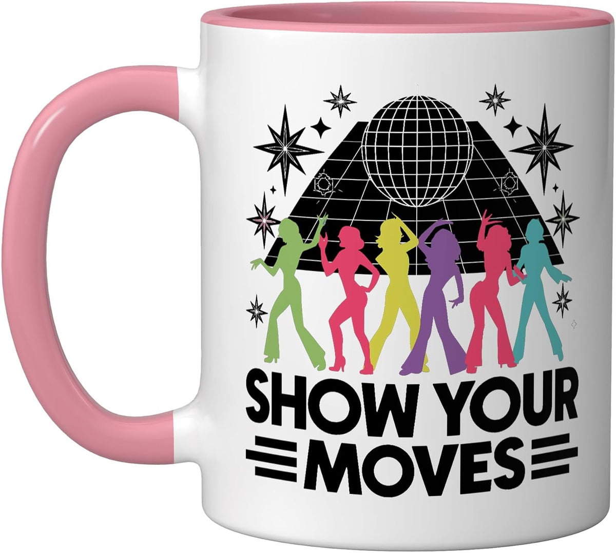 Show Your Moves Vintage 70’S Dancing Retro Dance Music Ceramic Mug