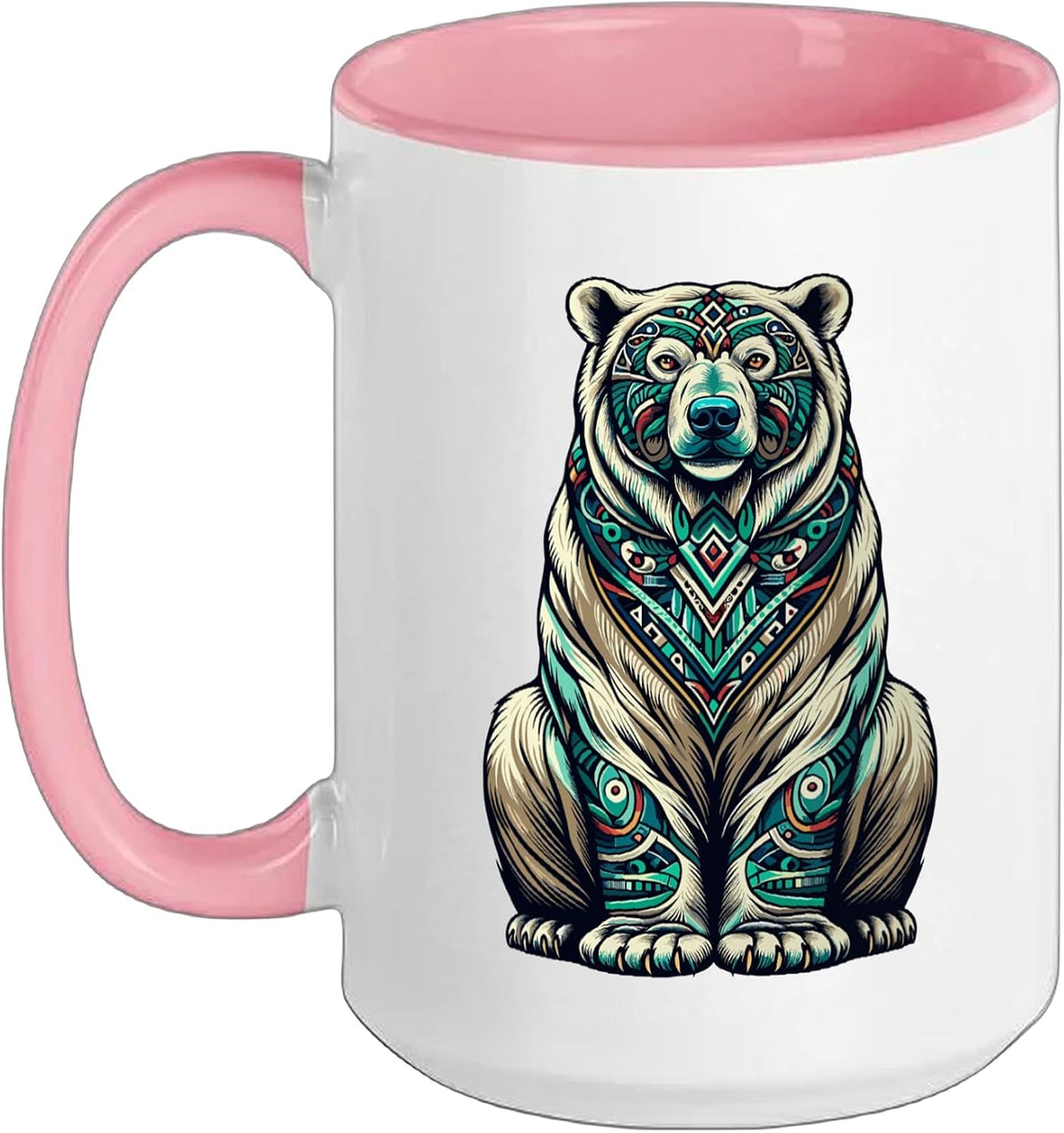Mandala Art Polar Bear Bears Ceramic Mug