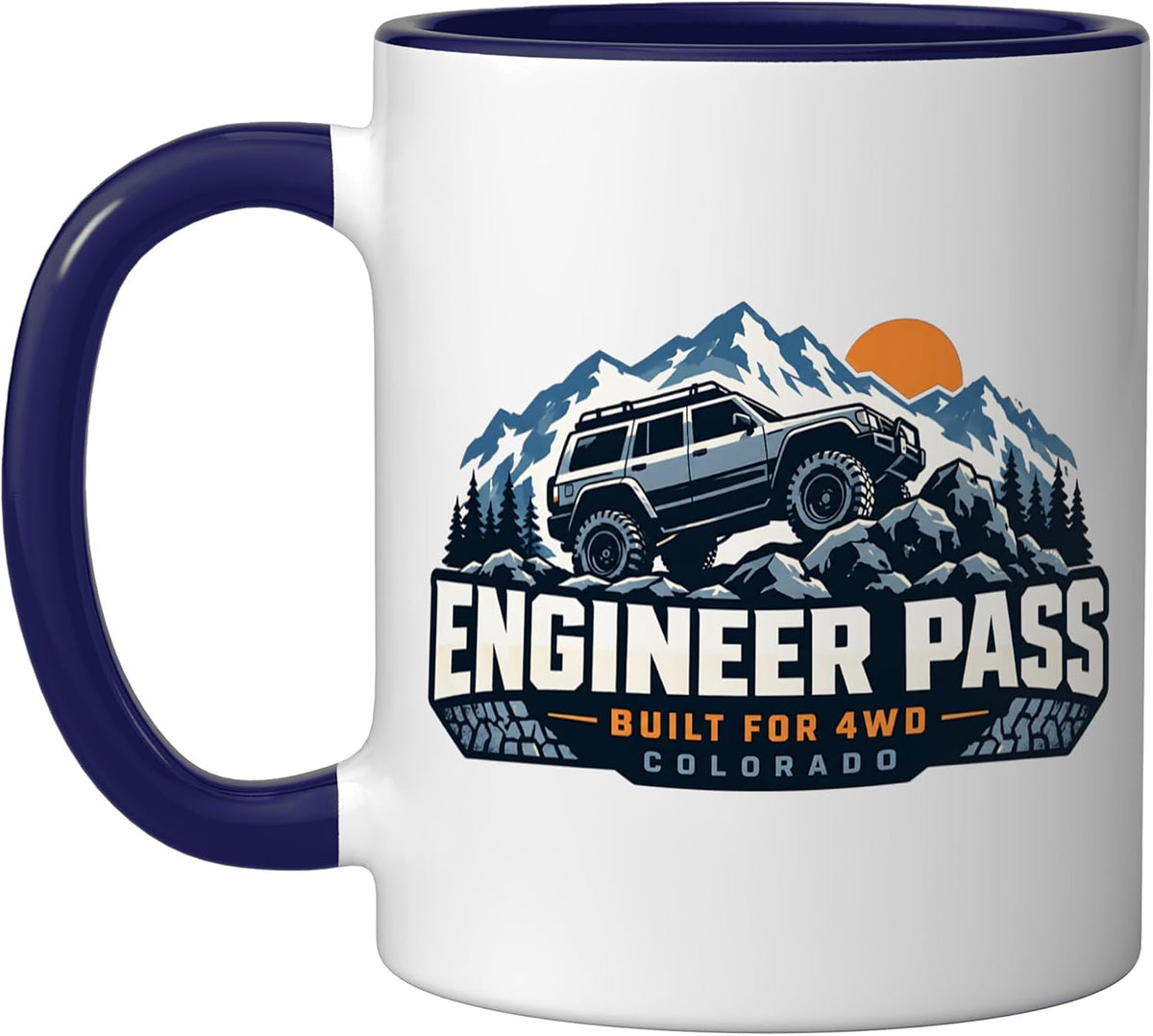 Engineer Pass Co 4wd Overlanding Mountain Adventure Design Ceramic Mug