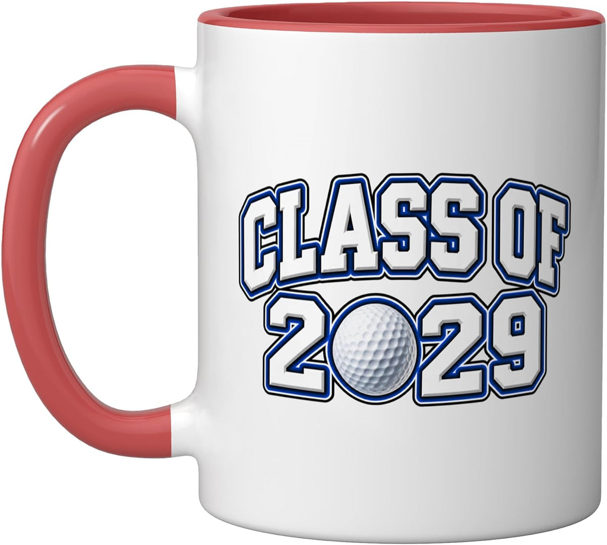 Class Of 2029 Golf Graduation Ceramic Mug