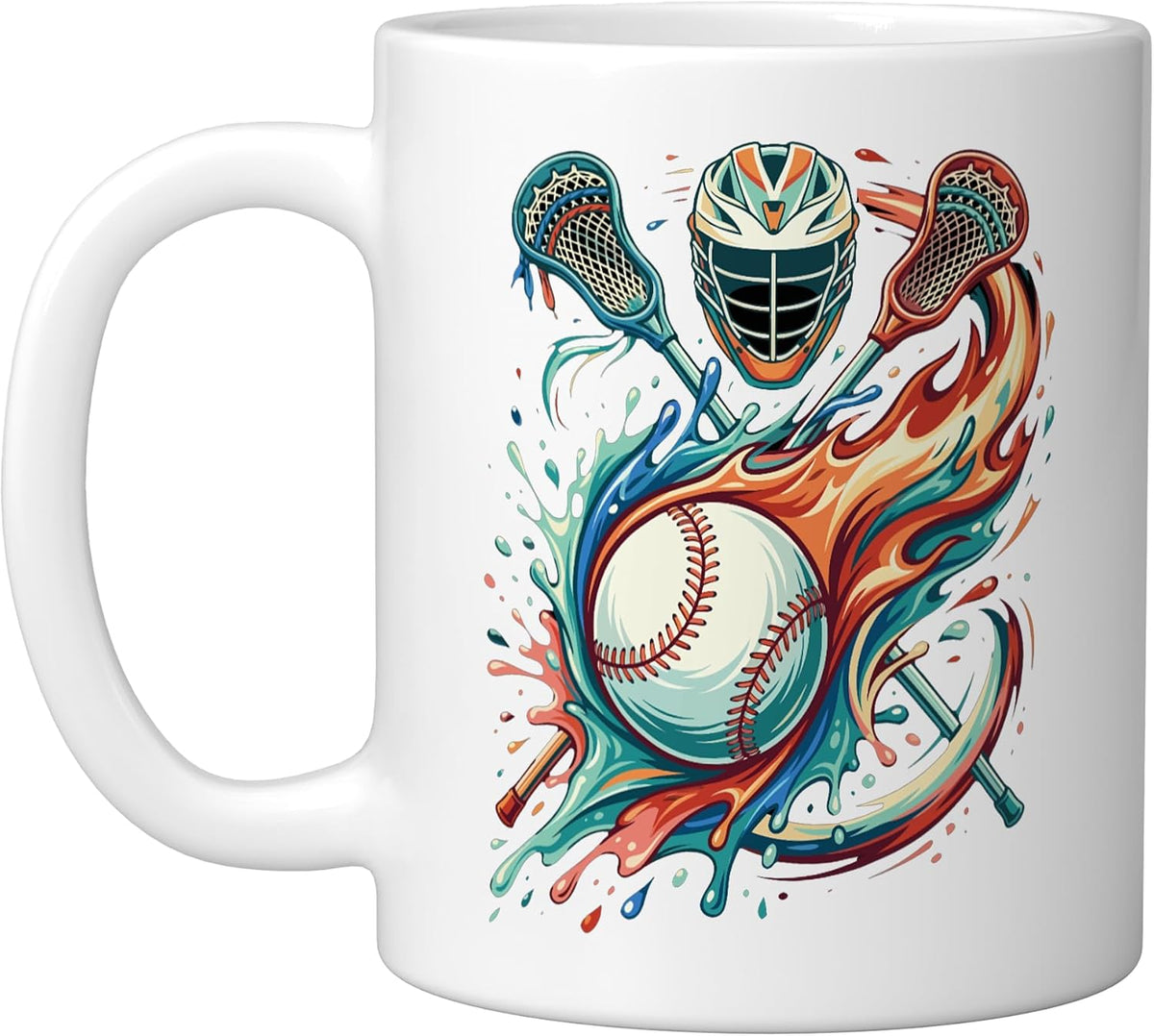 Dynamic Lacrosse Baseball Sports Fan Athlete Player Ceramic Mug