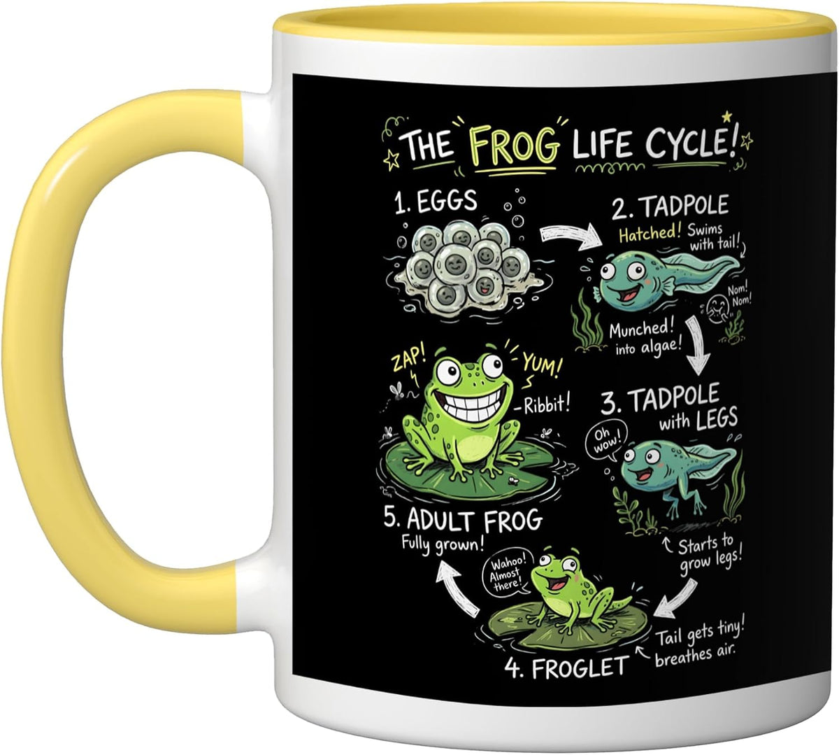 The Frog Life Cycle Amphibian Science Ceramic Mug