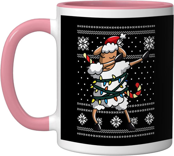 Dabbing Sheep T-Shirt Funny Christmas Feliz Fleece Navidad Ceramic Mug