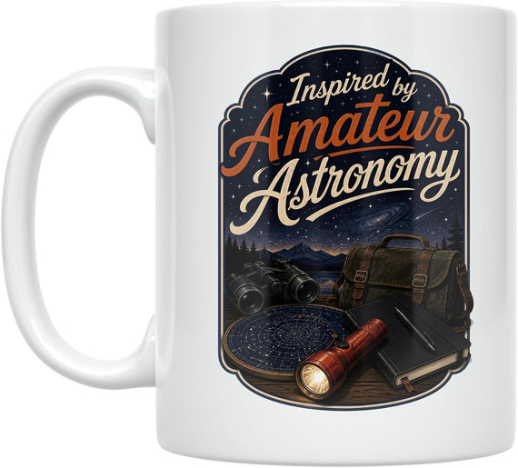 Amateur Astronomy Mug - Inspired By Astronomy Field Kit - Ceramic Mug