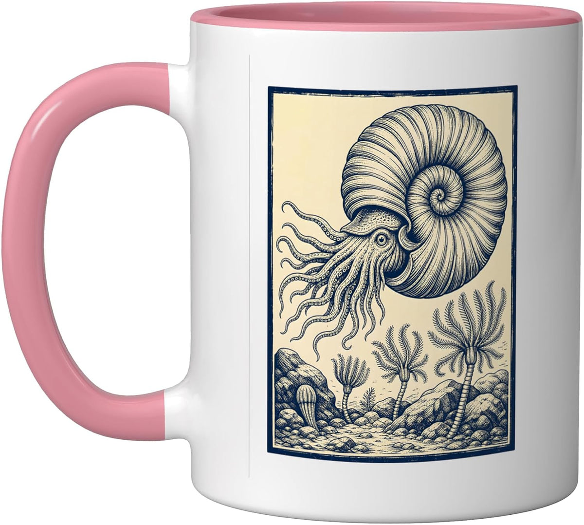Ammonite Fossil Paleontology Vintage Sea Creature Ceramic Mug