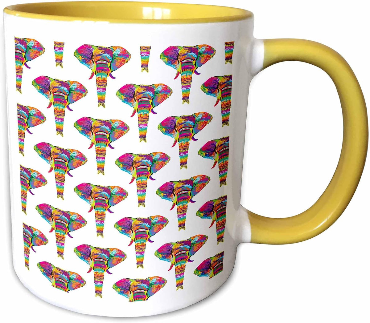 Rainbow Elephants Designs Ceramic Mug