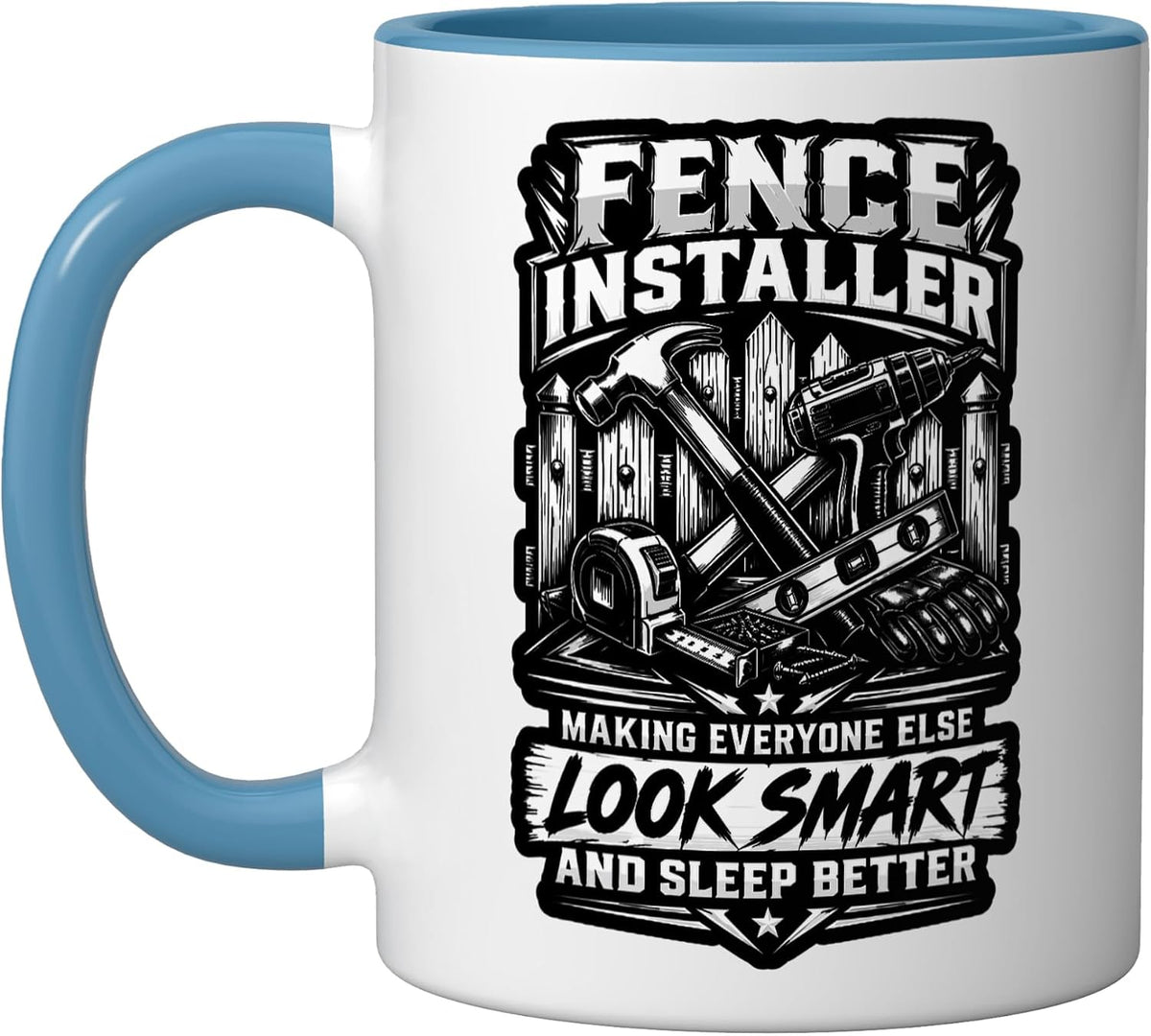Fence Builder Worker Whisperer Smart Fence Builder Ceramic Mug