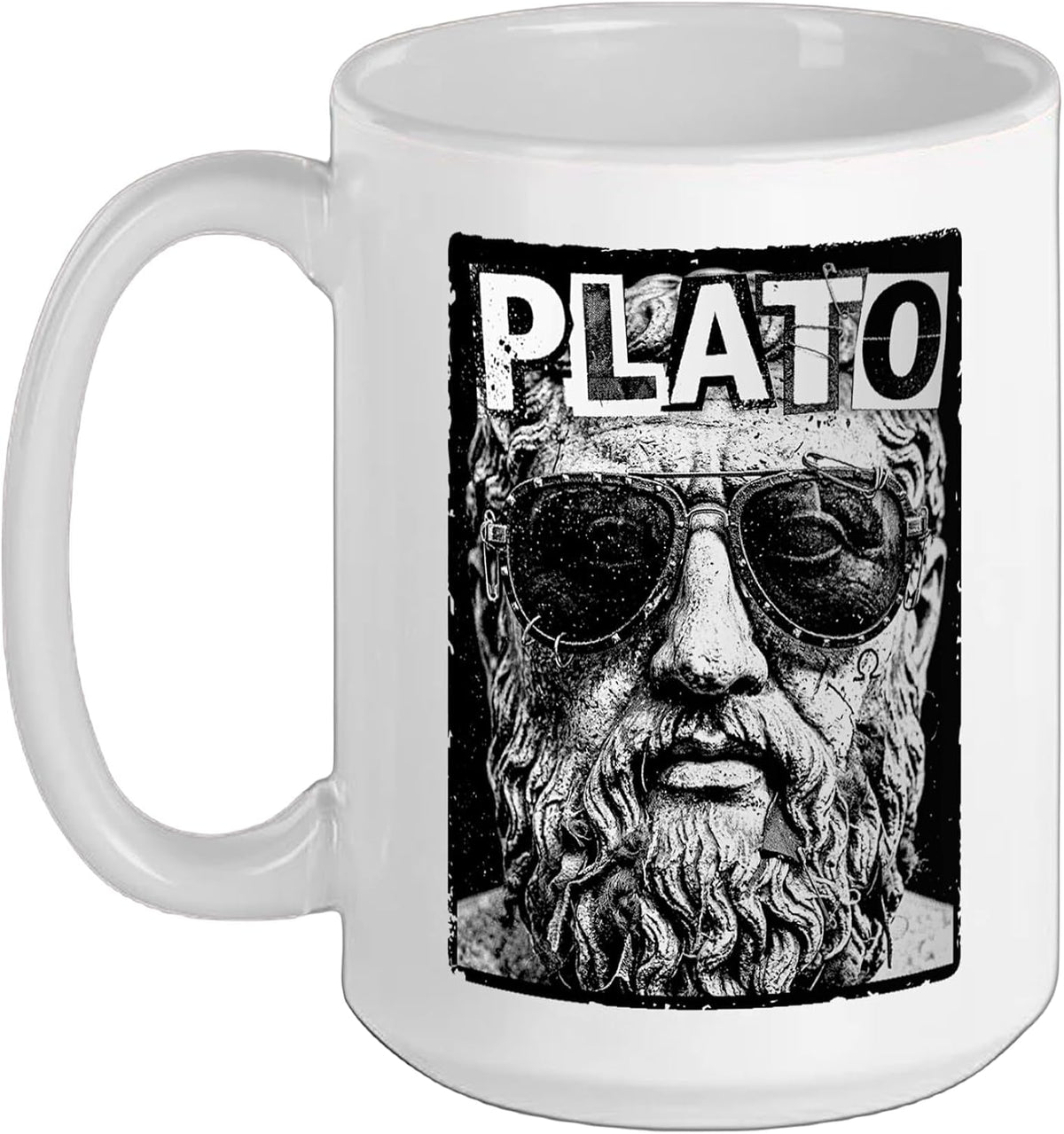 Plato Funny Philosophy Pop Art Portrait Philosopher Ceramic Mug