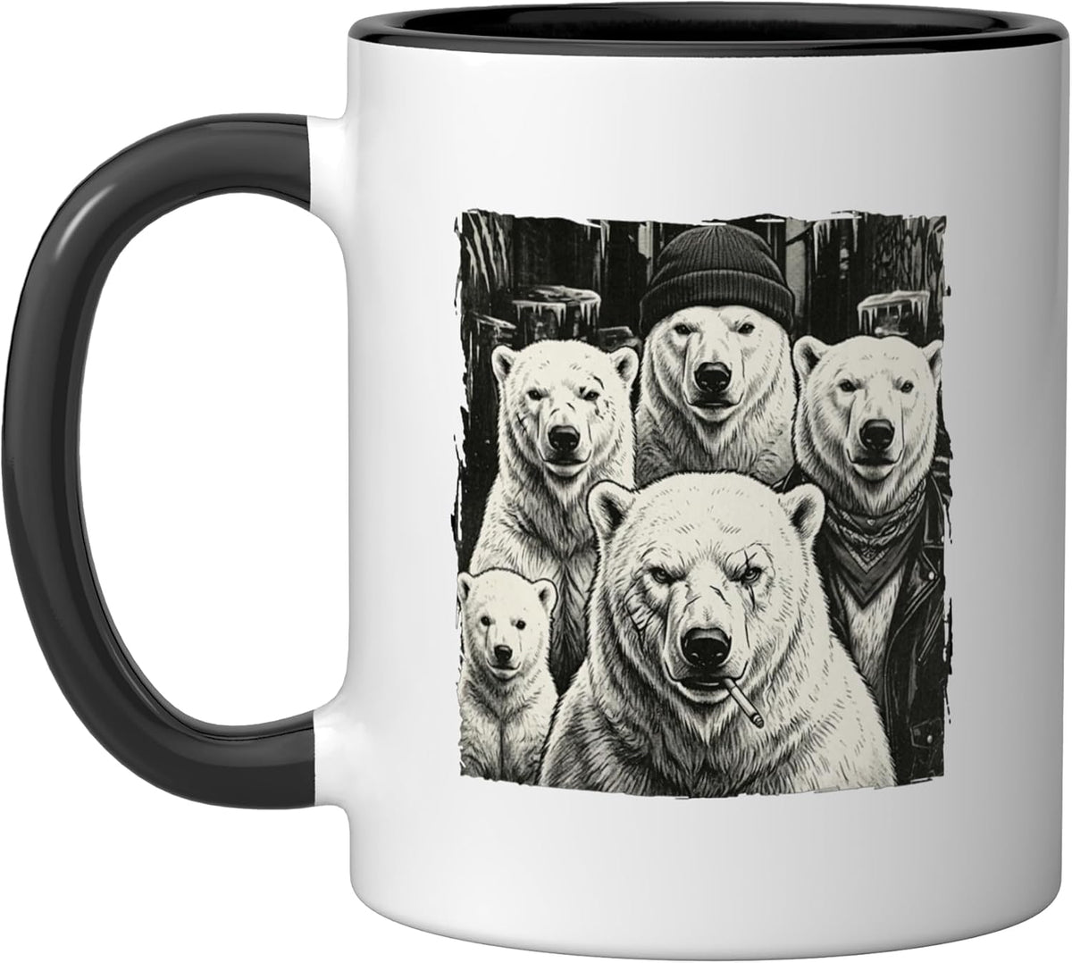 Cool Vintage Gangster Street Crew Polar Bear Ceramic Mug