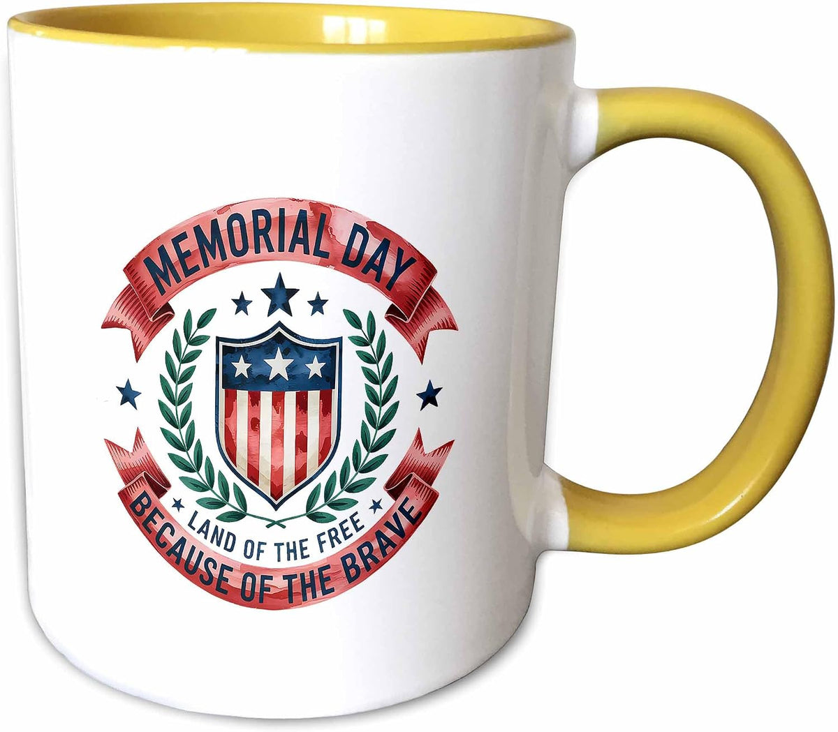 Memorial Day Land Of The Free Because Of The Brave Ceramic Mug