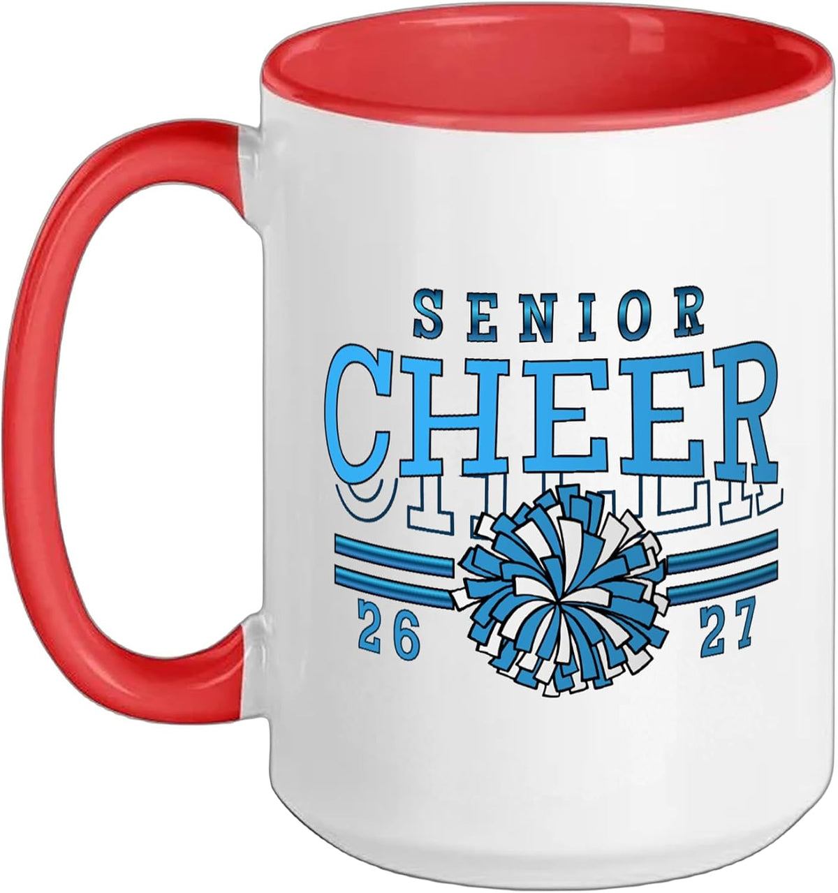 Senior Cheer 2027 Class Team Spirit School Blue Pride Ceramic Mug