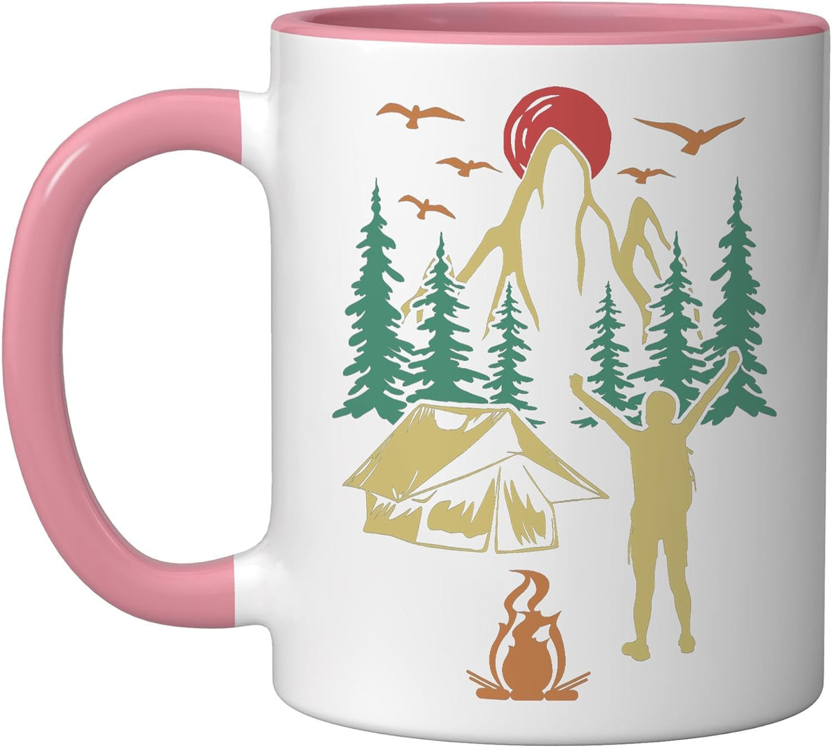 Retro Campgrounds Glamping Backpacking Camper Camping Ceramic Mug