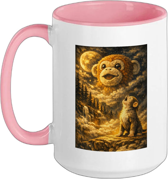 Monkey Punch Howling To The Moon Baby Fantasy Art Ceramic Mug