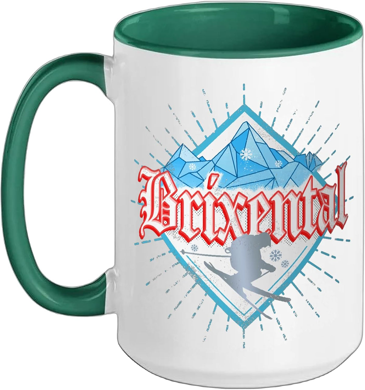 Brixental In Tirol With Skier Austria Souvenir Ceramic Mug