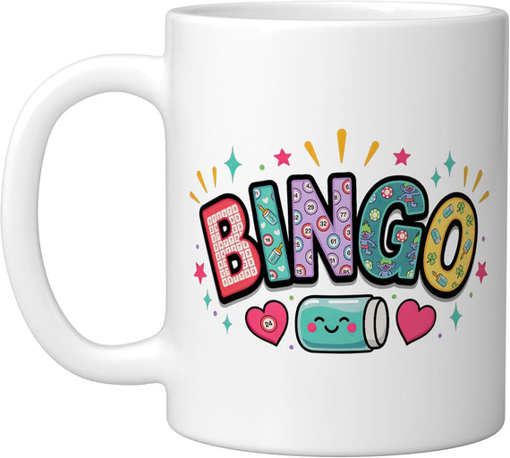 Bingo Game Hall Traditional Lottery Player Gambling Play Ceramic Mug