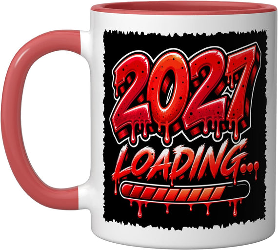 2027 Loading Graffiti New Year Ceramic Mug