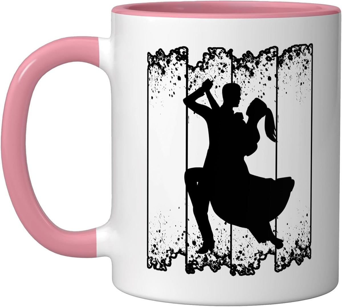 Vintage Ballroom Dancing Couple Ceramic Mug
