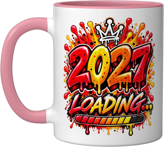 2027 Loading Graffiti New Year Ceramic Mug