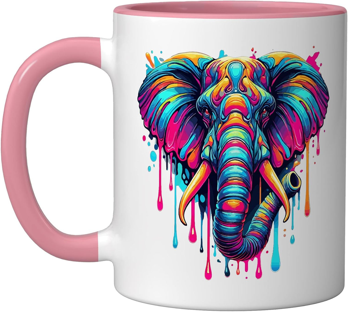 Colorful Pop Art Elephant Elephants Ceramic Mug