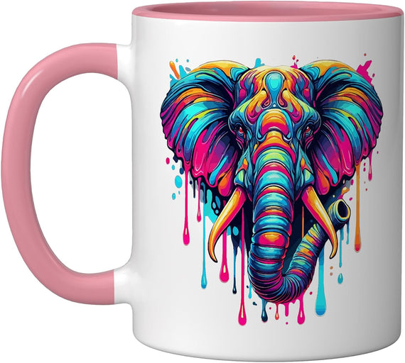 Colorful Pop Art Elephant Elephants Ceramic Mug