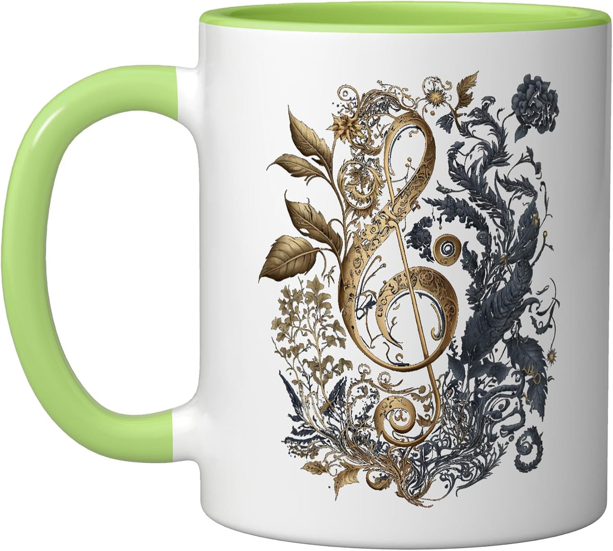 Musician Golden Note Key Music Illustration Ceramic Mug