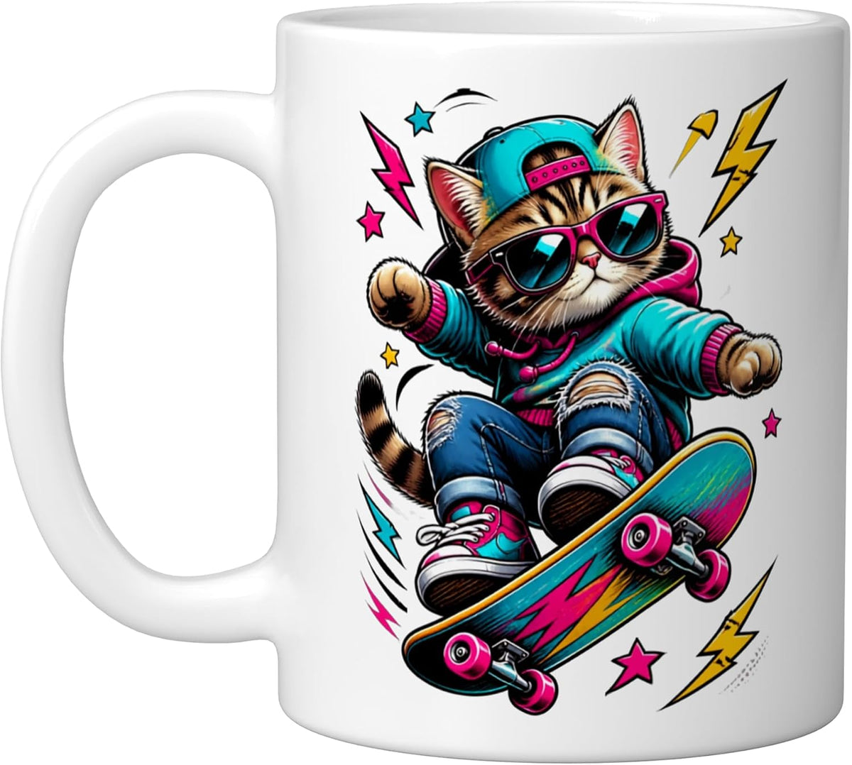 Cat Motif Art Design Gifts Cute Kitten Ceramic Mug