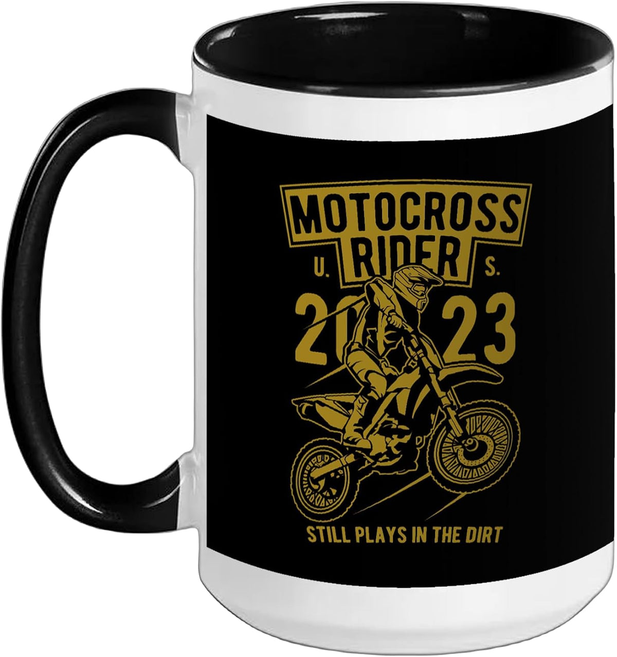 Motocross Dirt Bike Motorcycle Racing Design Ceramic Mug