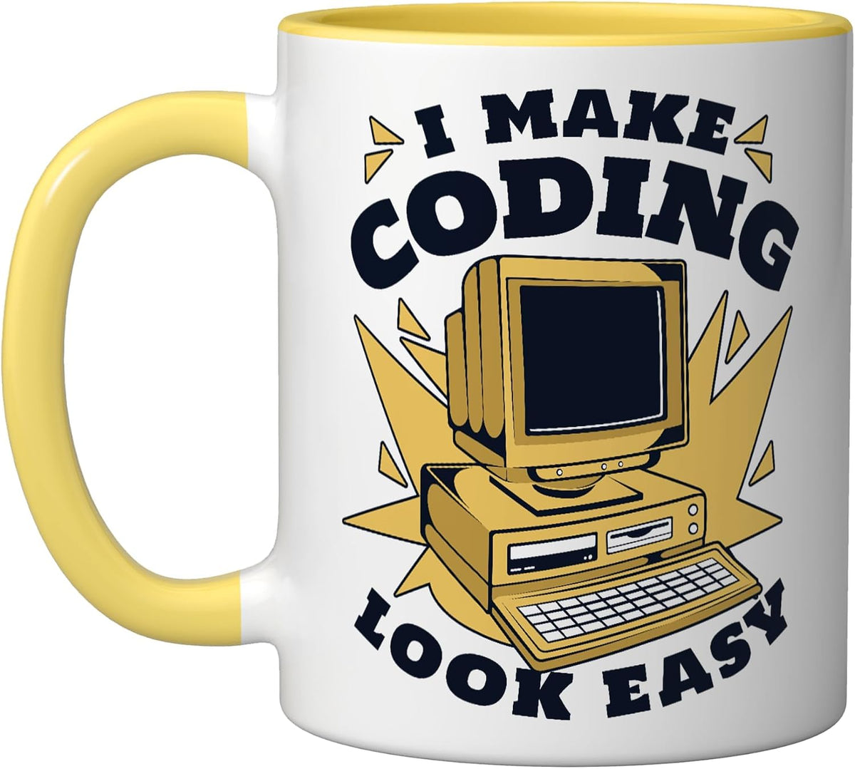 I Make Coding Look Easy Engineer Coder Software Developer Ceramic Mug