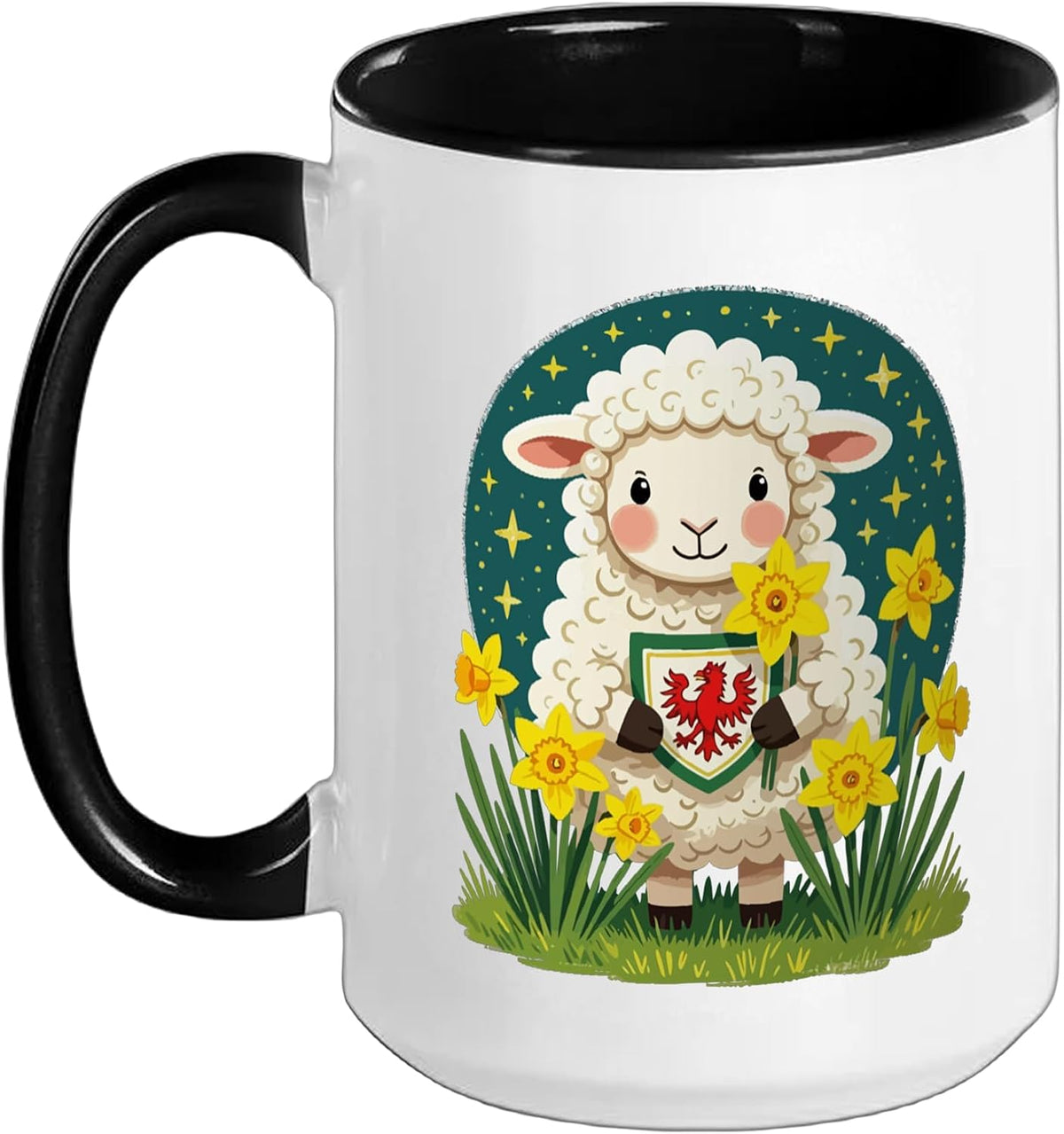 Welsh Lamb Cute St Davids Day Design Ceramic Mug