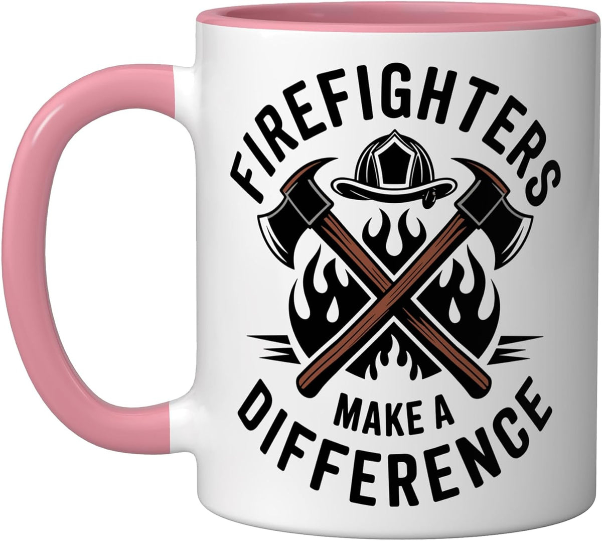 Firefighters Make A Difference Fireman Volunteer Ceramic Mug