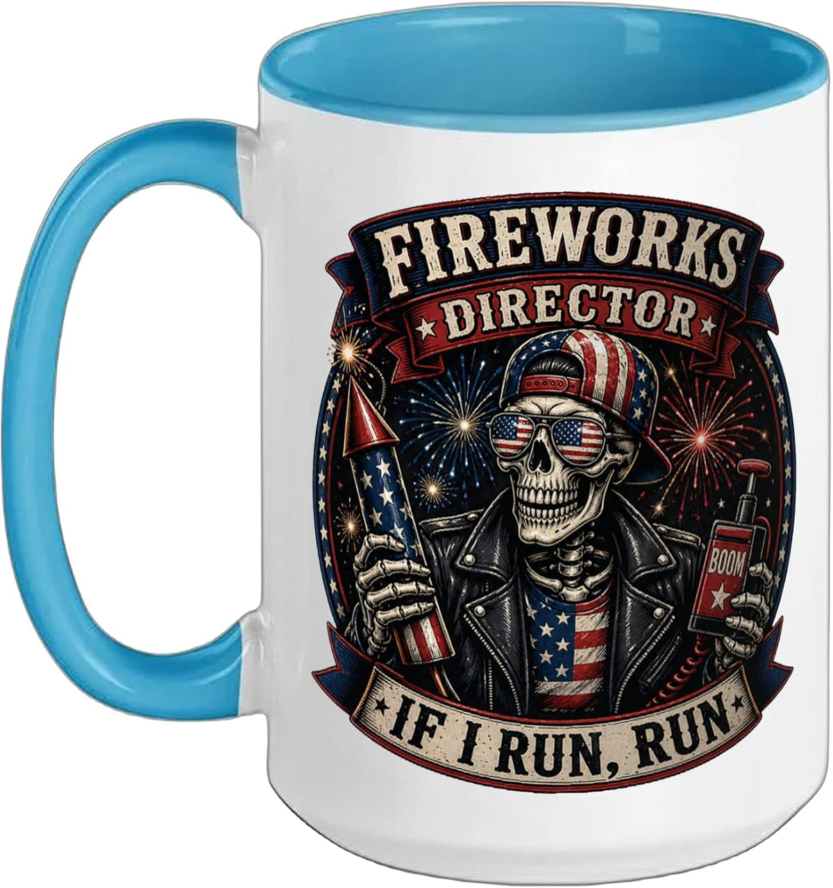 Patriotic 4th Of July Fireworks- American Fireworks Ceramic Mug