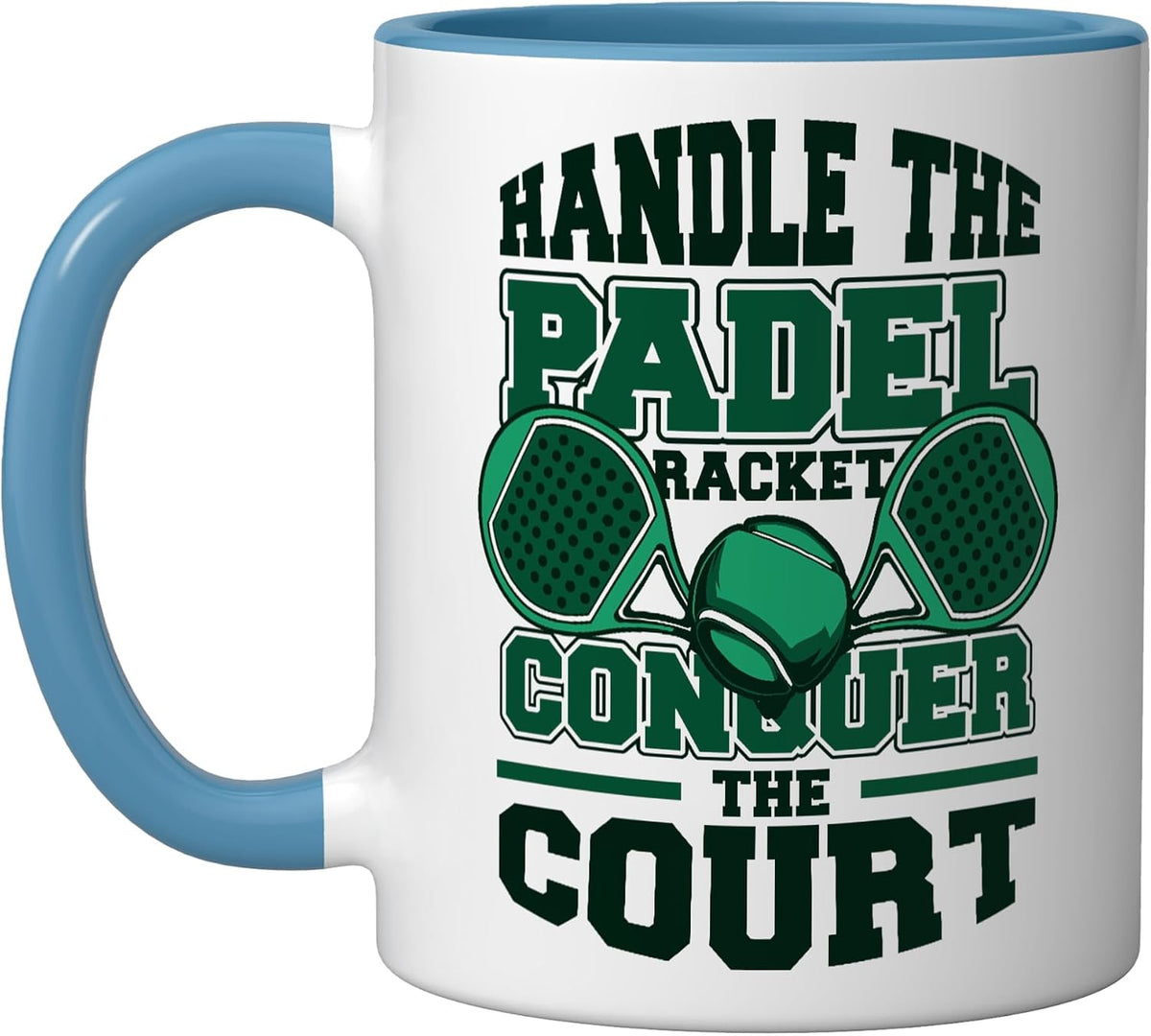 Conquer The Court Paddleball Paddle Tennis Padel Ceramic Mug
