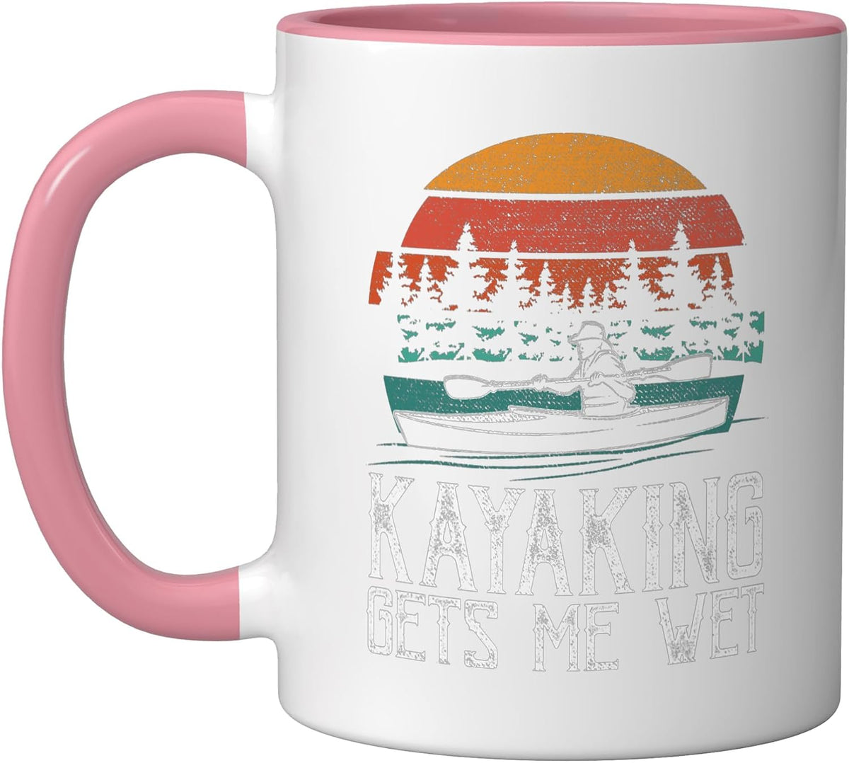 Kayak Boat - Kayaking Gets Me Wet Ceramic Mug