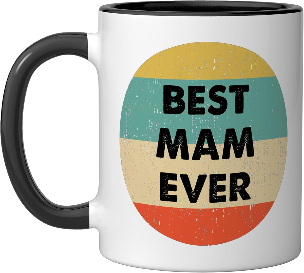 Best Mam Ever Retro Circle Ceramic Mug