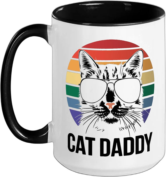 Cat Daddy Best Cat Dad Ever Men Fathers Day Christmas Ceramic Mug